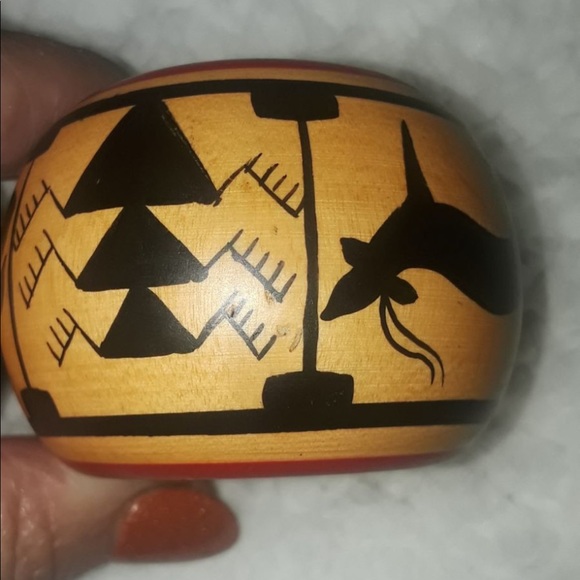 NAPKIN RINGS TRIBAL HIEROGLYPHICS VINTAGE NWT - Picture 3 of 6